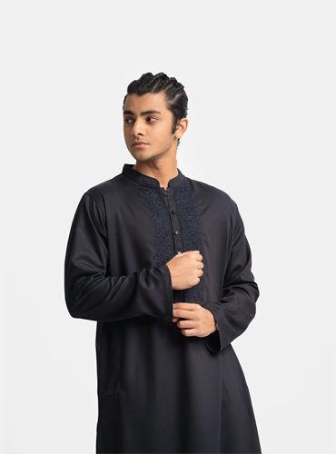 Black Jacquard Blended Premium Panjabi