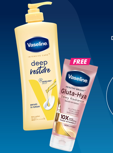 Vaseline Lotion Deep Restore 400ml With Gluta-Hya Dewy