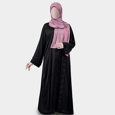 Premium Black Color Wide Cut Arabian Burqa